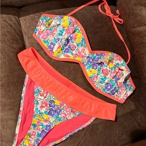 Body Glove Floral Bikini in Coral, Pink, Yellow, Blue, Purple